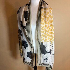 #86 Black and Yellow Scarf, One Size